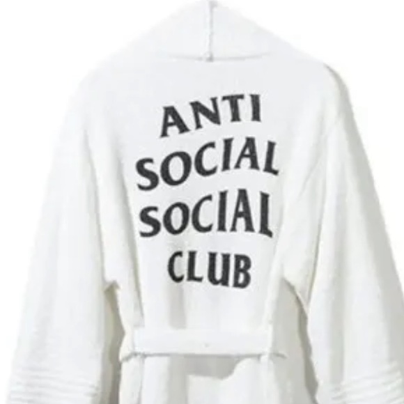 Anti Social Social Club "Corner Suite" Bath Robe Large / XL Extra Large - Picture 3 of 3